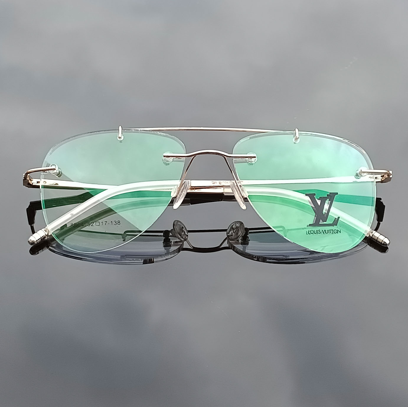 Rimless Glasses Aviator Design