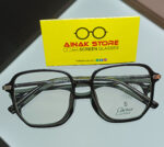 black glasses