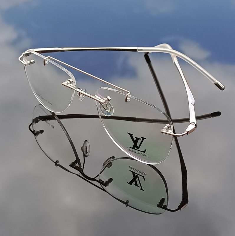 rimless glasses aviator style